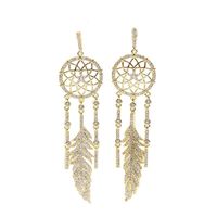 Fashion Dream Catcher Feathers Exaggerated Tassel Earrings Nhdo136921 main image 6