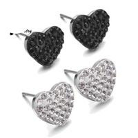 Womens Heart-shaped Stainless Steel Earrings Nhhf136942 main image 1