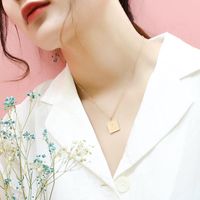 Womens Floral Electroplated Titanium Steel Necklaces Nhok136950 main image 3