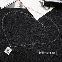Womens Floral Electroplated Titanium Steel Necklaces Nhok136950 main image 5