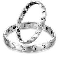 Couple-style Geometrically Plated Titanium Steel Bracelets &amp; Bangles Nhop136967 main image 2