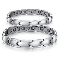 Couple-style Geometrically Plated Titanium Steel Bracelets &amp; Bangles Nhop136967 main image 4