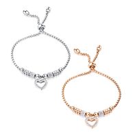 Fabrik Direkt Vertrieb Mit Rosen Gold Titan Stahl Liebe Zirkon Damen Armband Kleine Frische Diamant Armband Armband Frauen main image 2