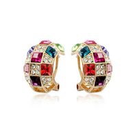 Européen Et Américain De Mode Coloré Cristal Autrichien Reine Boucles D'oreilles De Mariée De Mariage Boucles D'oreilles Boucles D'oreilles 320817 main image 2