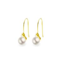 Japanische Und Koreanische Kalte Wind Einfache Perlen Ohrringe Weibliche Ohr Haken Schmuck Titan Stahl Material Ohrringe Farbe Erhalten Ein Stück main image 7