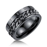 Opk Ring Tiktok Same Titanium Steel Men's Ring Stainless Steel Rotating Chain Roman Digital Ring main image 8