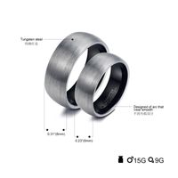 Wide Black Full Arc Matte Ring Nhop137027 main image 6