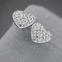 Womens Heart-shaped Stainless Steel Earrings Nhhf136942 sku image 1