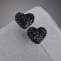 Womens Heart-shaped Stainless Steel Earrings Nhhf136942 sku image 2