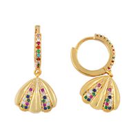 Ocean Style Alloy-plated Colorful Shell Earrings Nhas136974 sku image 1