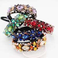 Fashion Baroque Imitated Crystal Beads Hand Sewn Headband Nhwj137089 main image 2