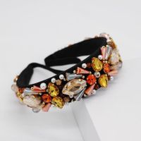 Fashion Baroque Imitated Crystal Beads Hand Sewn Headband Nhwj137089 main image 3