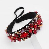 Fashion Baroque Imitated Crystal Beads Hand Sewn Headband Nhwj137089 main image 4