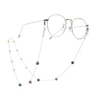Fashion Chain Imitated Crystal Beads Handmade Glasses Chain Alloy And Alloy Nhbc137167 main image 6