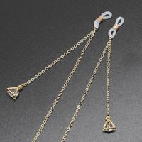 Alloy Triangle Zircon Pendant Handmade Glasses Chain Nhbc137178 main image 4