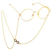 Acetate Leopard Glasses Chain Alloy  Alloy Nhbc137211 main image 2