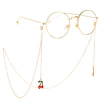 Anti-rutsch-beliebtes Metall-brillen Seil, Goldener Roter Kirsch Anhänger, Hand Gefertigte Brillen Kette, Grenz Überschreitend main image 3