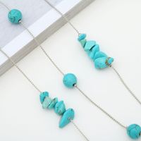 Fashion Natural Turquoise Beads Handmade Glasses Chain Nhbc137228 main image 5