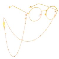 Modischer Und Einfacher Goldener Believe Anhänger Farb Haltende Perlen Brillen Kette Metall Kette Brillen Kette main image 4
