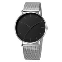 Heißer Verkauf Herrenmode Einfache No Logo Uhr Mesh-band Quarzuhr Studenten Uhr Wrist Watch main image 7
