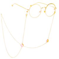 Fashion Pink Cracked Beads Handmade Glasses Chain Nhbc137158 sku image 2