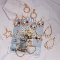Simple Love Alloy Beads Creative Earrings Nhjj137816 main image 6