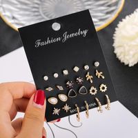 Womens Heart-shaped Electroplating Alloy Earrings Nhsd137825 main image 2