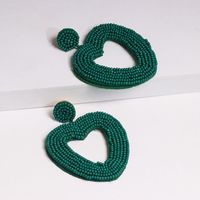 Womens Heart Shaped Rice Beads Earrings Nhjj137900 main image 1