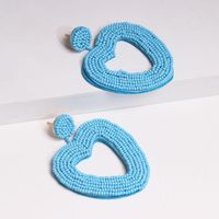 Womens Heart Shaped Rice Beads Earrings Nhjj137900 main image 3