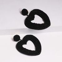 Womens Heart Shaped Rice Beads Earrings Nhjj137900 main image 4