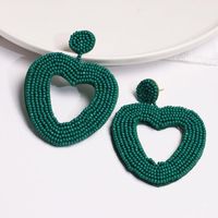 Womens Heart Shaped Rice Beads Earrings Nhjj137900 main image 5