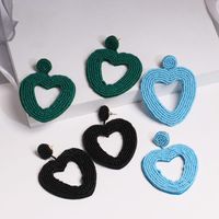 Womens Heart Shaped Rice Beads Earrings Nhjj137900 main image 6