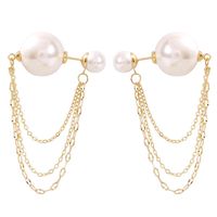 Womens Geometric Alloy Imitation Beads Earrings Nhmd137882 sku image 1