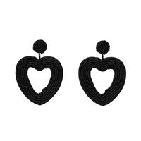 52077 Europäischer Und Amerikanischer Grenz Überschreiten Der Schmuck Liebes Herzförmige Einfache Hand Gefertigte Perlen Ohrringe Böhmische Reis Perlen Ohrringe Ohrringe sku image 3