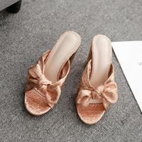 Fashionable High Heel Bow Alloy Sandals Nhso130871 main image 5