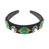 Baroque Full Rhinestone Beads Imitated Crystal Retro Headband Nhnt138122 main image 5