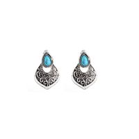 Fashion Vintage Rhinestone Beads Geometric Alloy Drops Turquoise 5 Pair Set Nhgy138153 main image 5