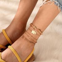 Fashion Simple Alloy Tassel Elephant Heart-shaped Shell 5 Layer Bracelet Nhgy138157 main image 3