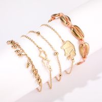 Fashion Simple Alloy Tassel Elephant Heart-shaped Shell 5 Layer Bracelet Nhgy138157 main image 5