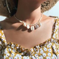 Fashion Rice Beads Natural Shell Necklace Nhnz138179 main image 1