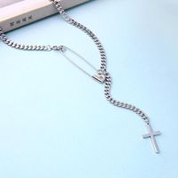 Creative Niche Punk Pin Cross Necklace Nhqd138183 main image 3