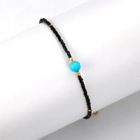 Fashion Simple Woven Rice Beads Rope Rope Turquoise Anklet Bracelet Nhgy138202 main image 4