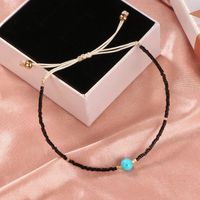 Fashion Simple Woven Rice Beads Rope Rope Turquoise Anklet Bracelet Nhgy138202 main image 6