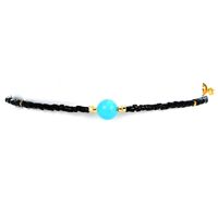 Fashion Simple Woven Rice Beads Rope Rope Turquoise Anklet Bracelet Nhgy138202 main image 7