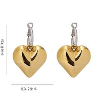Fashion Metal Circle Alloy And Alloy Double Spell Love Earrings Nhnt138212 main image 3