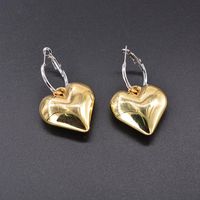 Fashion Metal Circle Alloy And Alloy Double Spell Love Earrings Nhnt138212 main image 4
