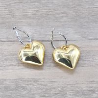 Fashion Metal Circle Alloy And Alloy Double Spell Love Earrings Nhnt138212 main image 5