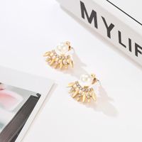 Fashion Leaf Shaped Rhinestone Earrings Nhxs138226 main image 4