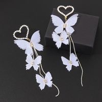 Womens Heart Butterfly Electroplating Alloy Earrings Nhnz138246 main image 3