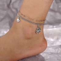 Creative Retro Simple Lotus Scallop Anklet Bracelet Nhpj138278 main image 2